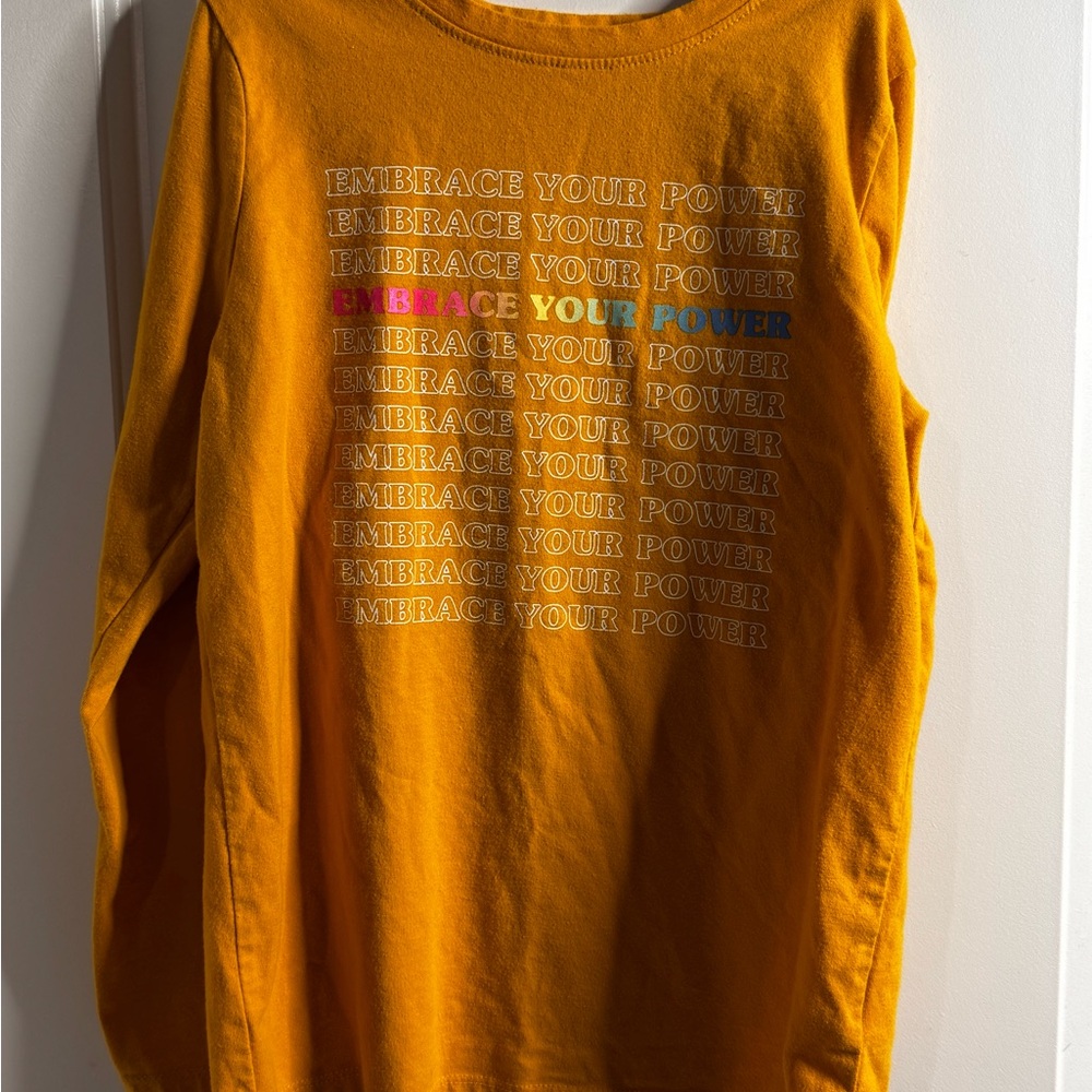 Cat & Jack Orange 'Embrace Your Power' Long Sleeve Tee